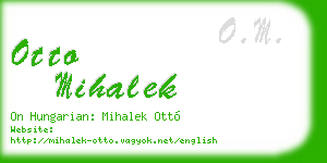 otto mihalek business card